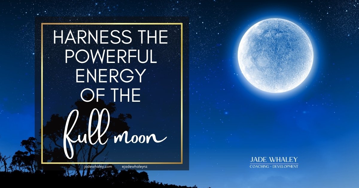 Full moon against night sky. Harness it's energy. www.jadewhaley.com